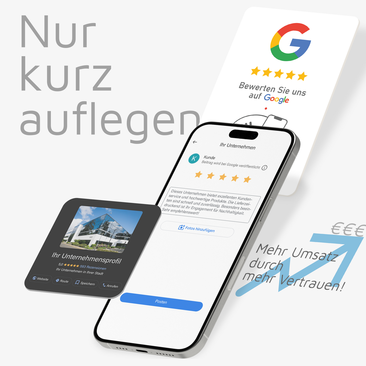NFC Google Bewertungskarte aus umweltschonendem Hartmaterial