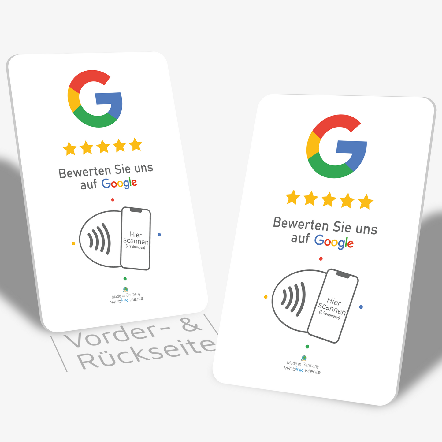 NFC Google Bewertungskarte aus umweltschonendem Hartmaterial