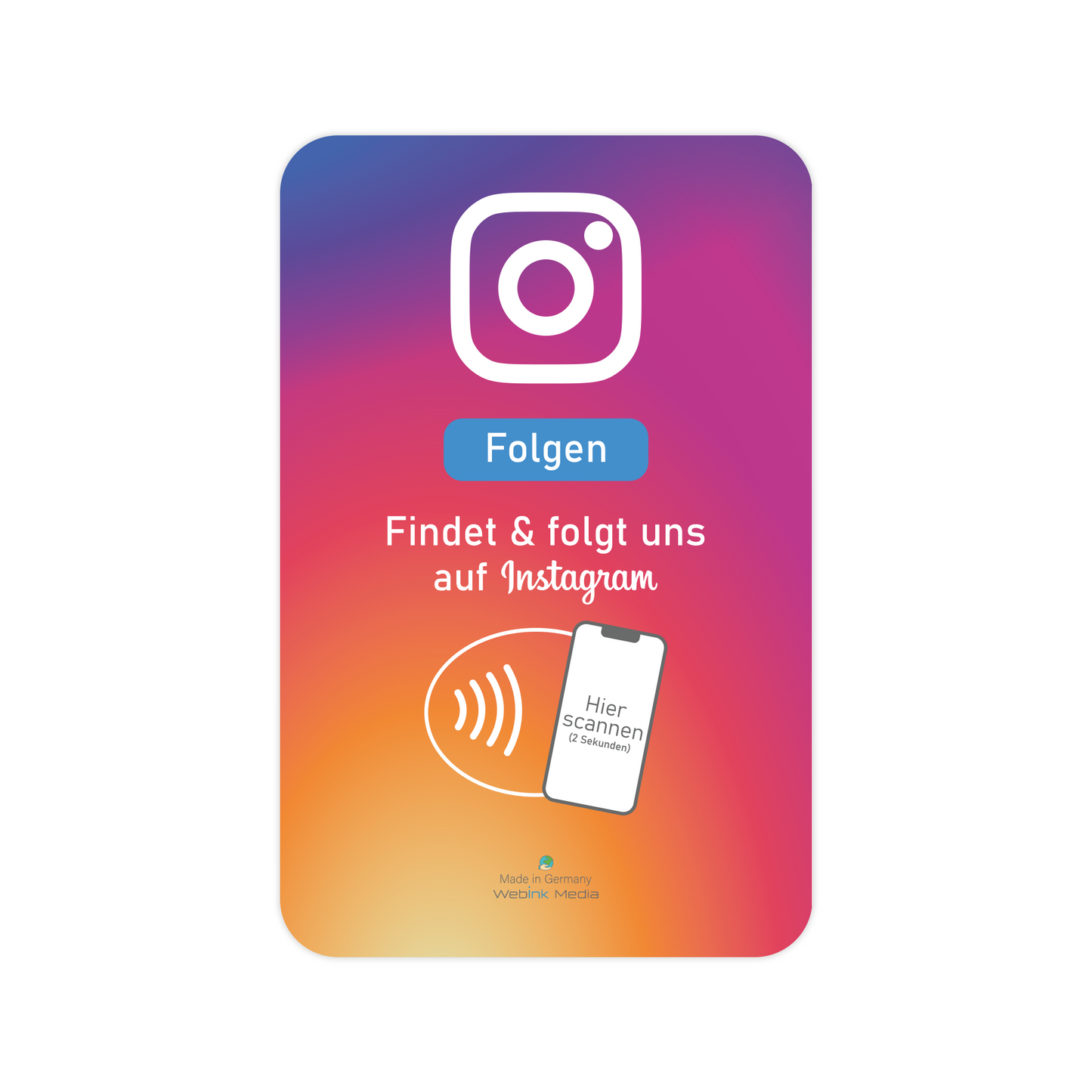 NFC InstaConnect Karte aus umweltschonendem Hartmaterial