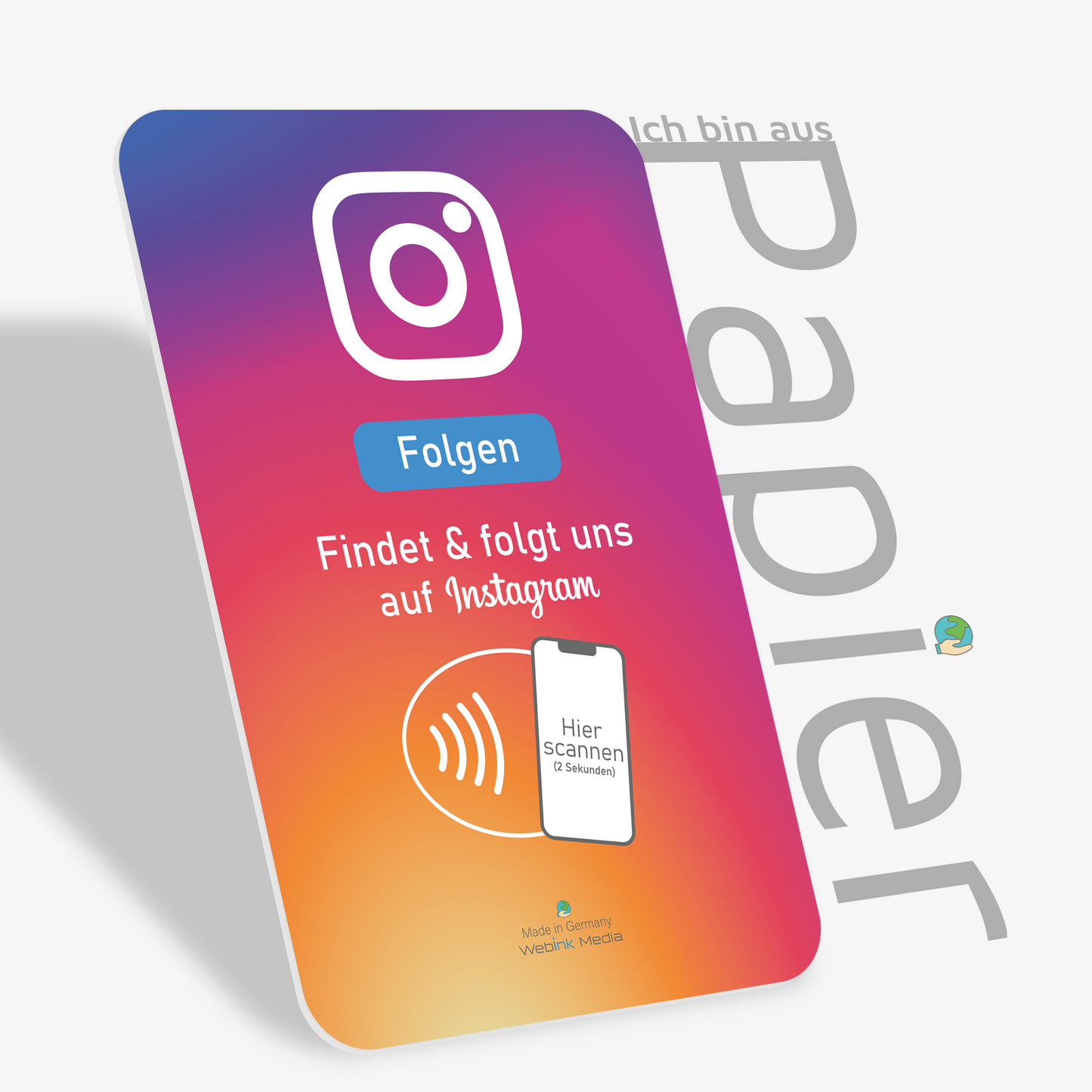 NFC InstaConnect Karte aus umweltschonendem Hartmaterial